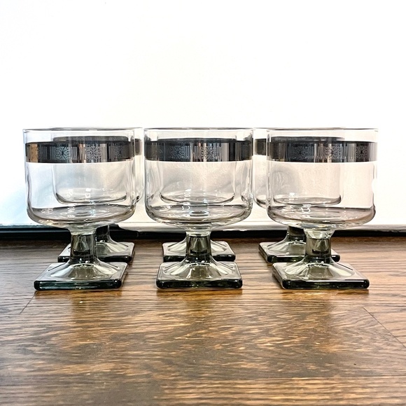 🌟VINTAGE🌟 Federal MCM Nordic Short Stem Goblets w/ Butterfly - Set of 6 - Picture 2 of 10